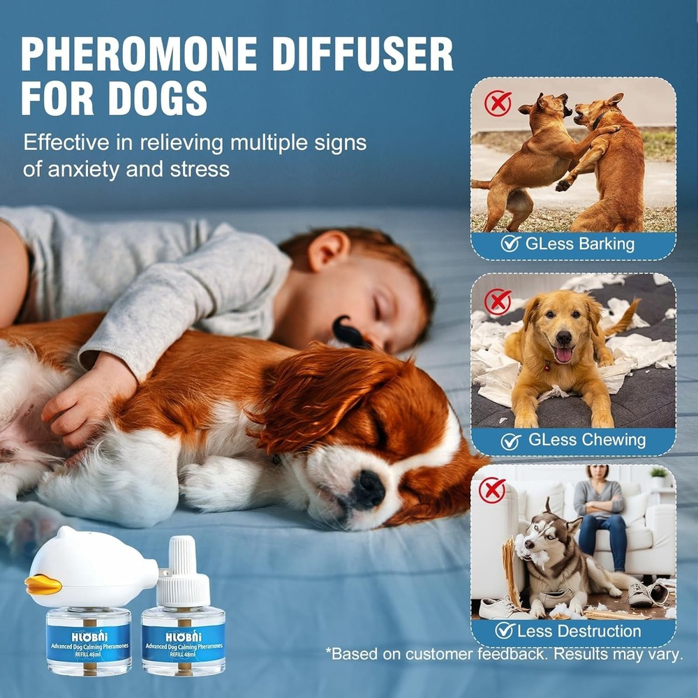 Dual-Pheromone Dog Calming Diffuser - Effective Stress Relief for Pets, 2 Pack