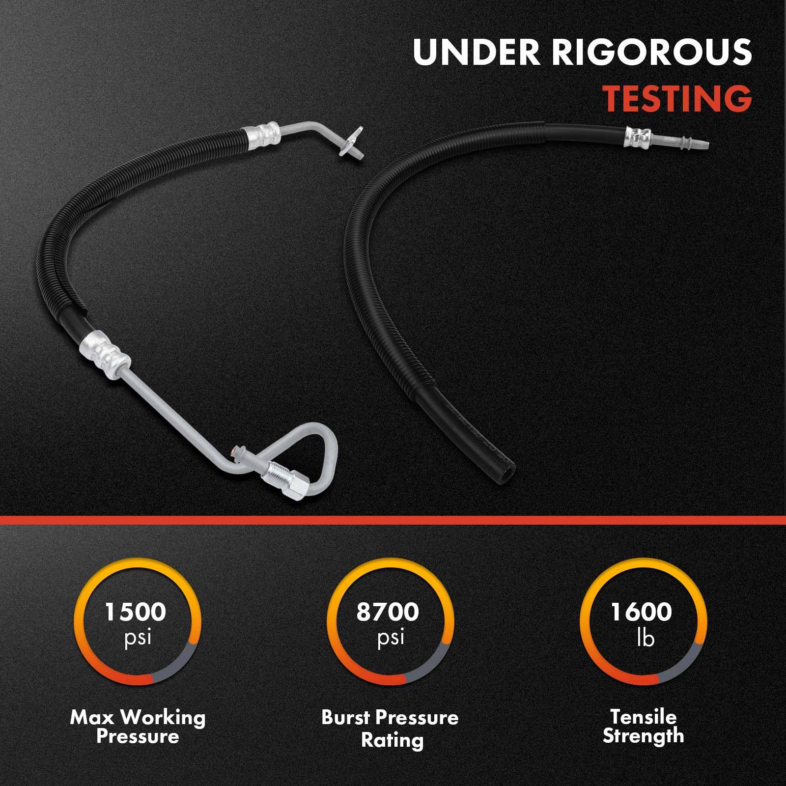 2x Power Steering Return+Pressure Line Hose Assy for Chevy Silverado 1500 Tahoe