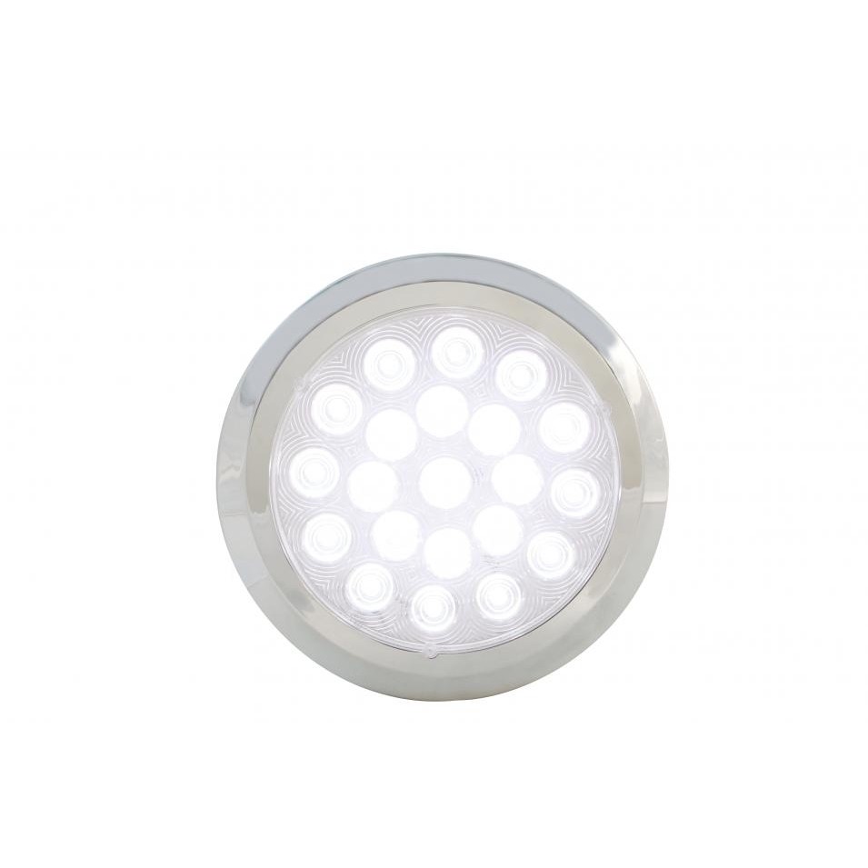 21 High Power LED 6 1/4" Dome Light w/ Bezel