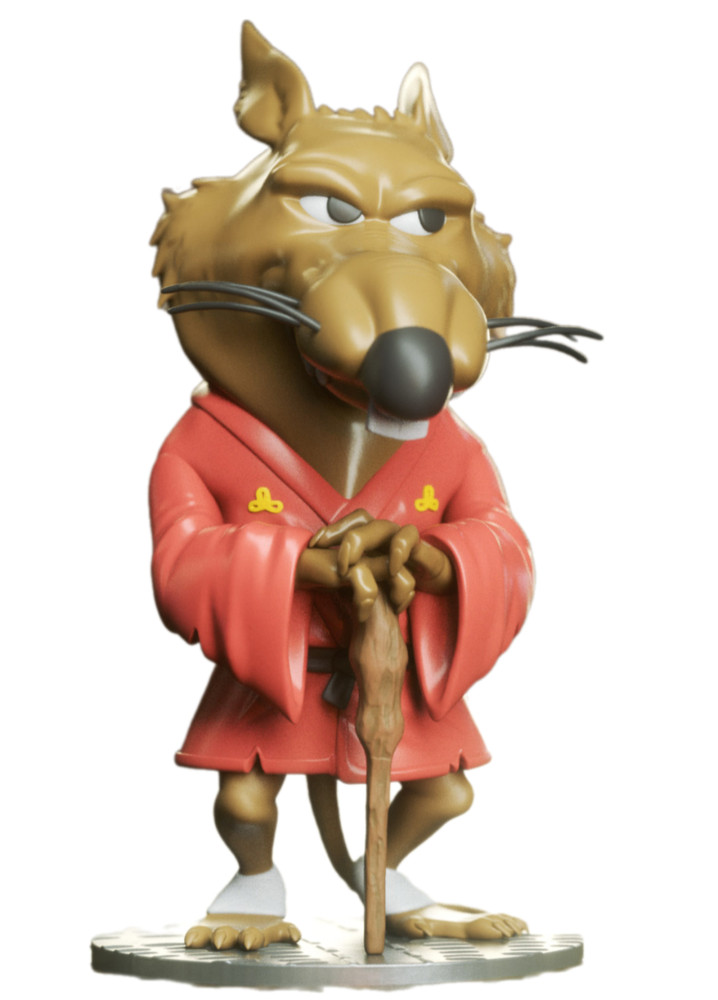 UNPAINTED TMNT Ninja Turtles & Splinter Chibi 3d Printed Models