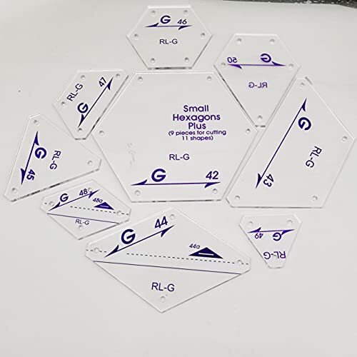9pcs Perfect Patchwork Templates fo Cutting 11 Shapes