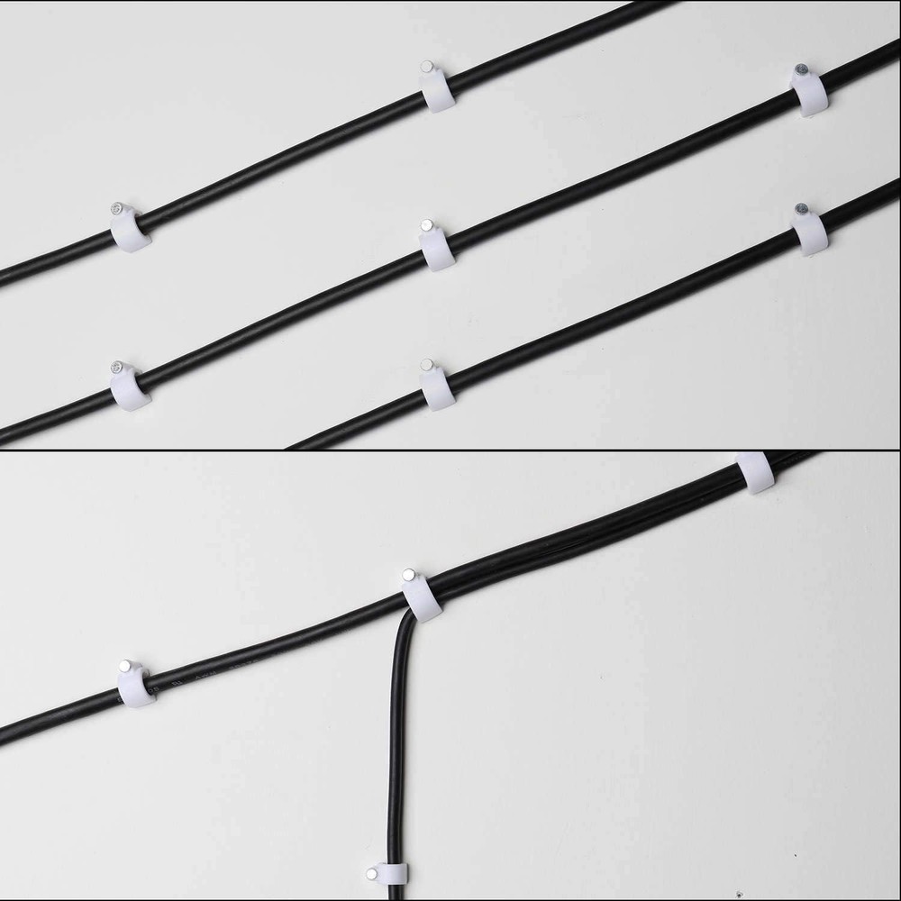 Sturdy 100-Piece Nail-In Cable Clips - Easy Installation & Secure Holding