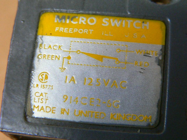 Honeywell 914Ce2-6G Micro Switch