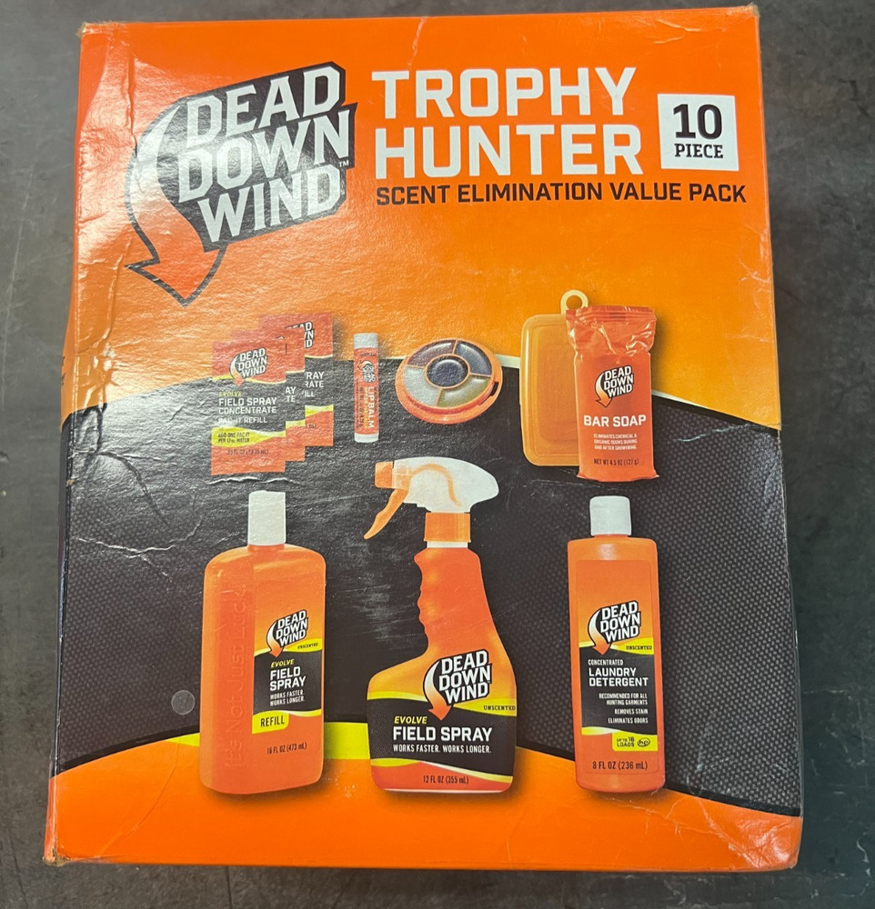 DEAD DOWN WIND Trophy Hunter Scent Eliminator, 10 Piece Kit