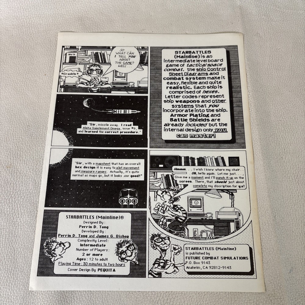 RARE Future Combat Simulations Starbattles RPG