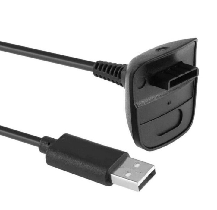 Controller Charging Cable - Black For Microsoft Xbox 360 Controller