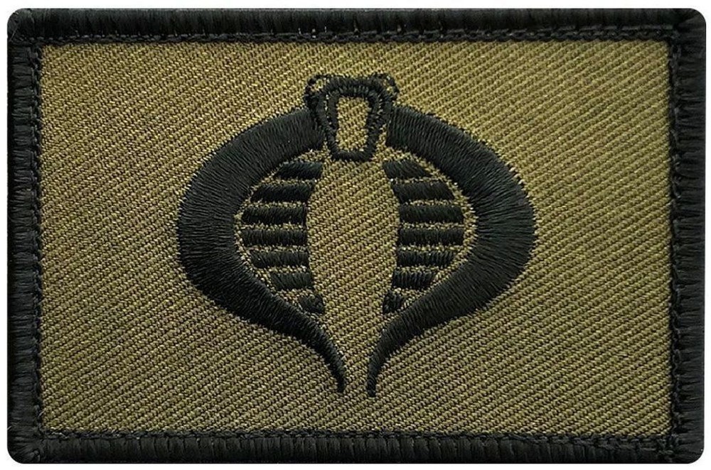 GI Joe Cobra Embroidered Morale Patch | 2PC HOOK BACKING 3"x2"