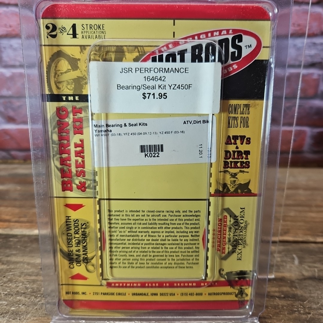 Hot Rods Crankshaft Main Bearings Yamaha YZ 450F 2002-2022 WR 450F YZ 450FX K022