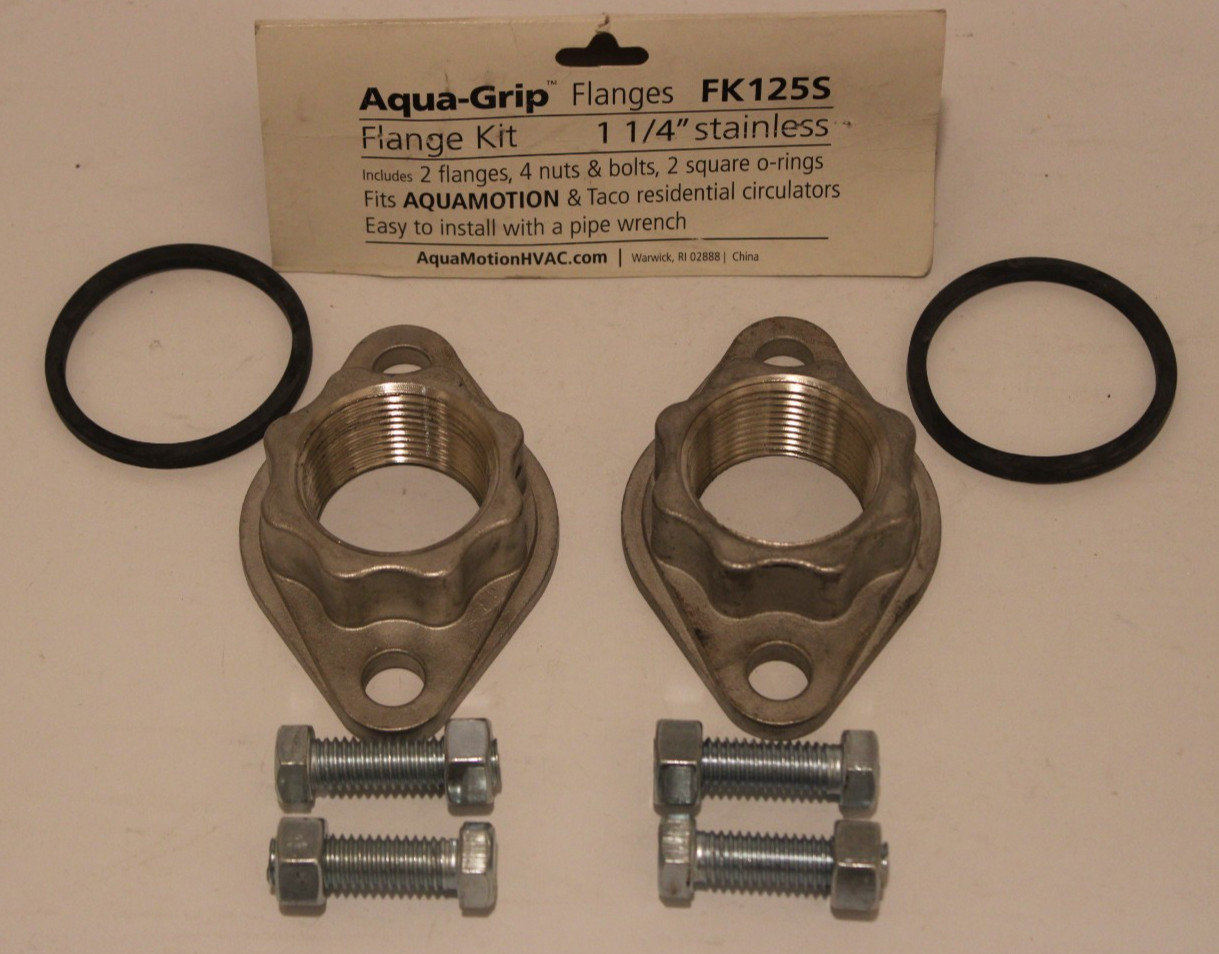Aquamotion FK125S - 1-1/4" Stainless Flange Kit, Fits Aquamotion & Taco Pumps