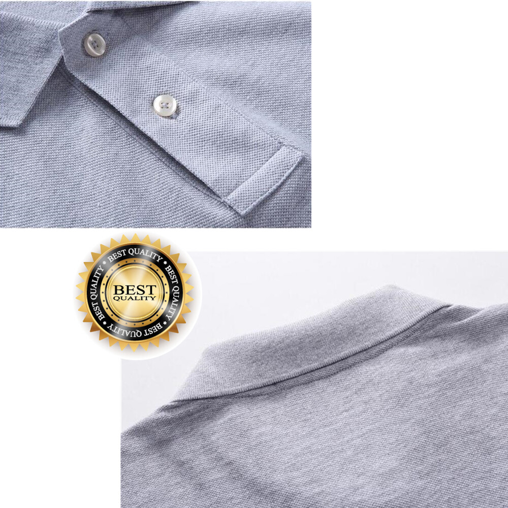 Men Plain Polo Shirt Golf Sports Cotton Short Sleeve Tee