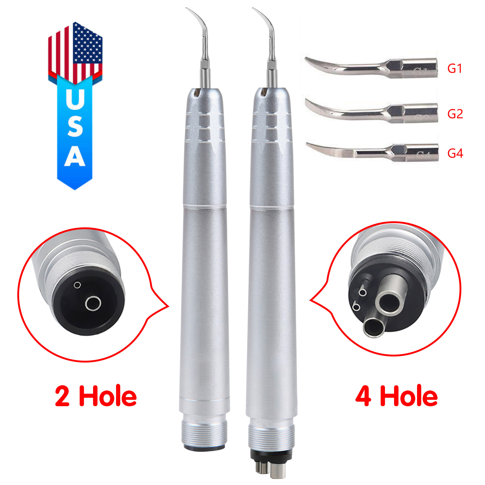 Dental Ultrasonic Air Perio Scaler Handpiece Hygienist Cavitron 2 Hole / 4 Hole