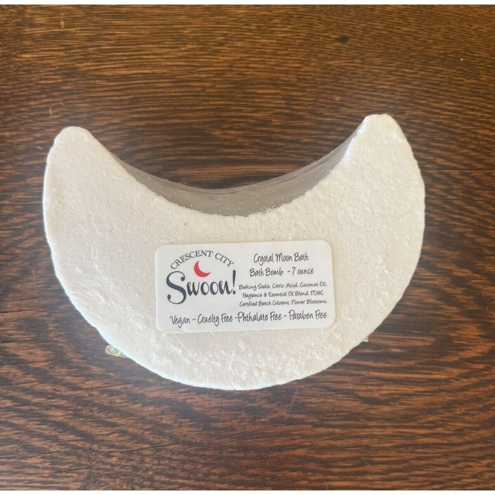 Moon Shaped Bath Crystal Bath Bomb - Stocking Stuff - Gift for Her