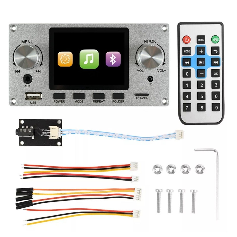 1set 2.8" IPS Decoder Board Bluetooth MP3 TF USB Aux IR I2S Audio Module