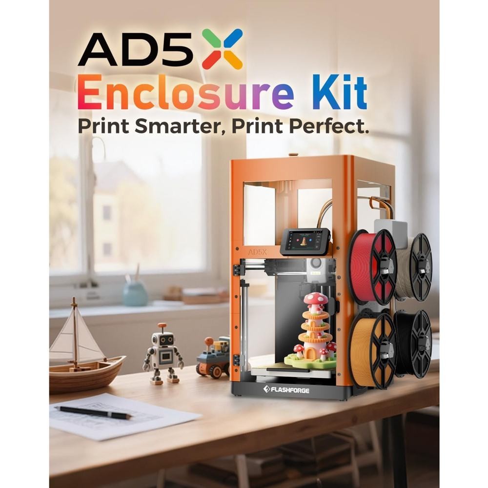 FLASHFORGE AD5X 3D Printer Enclosure Kit DIY Color Style Noise Odor Reduction US