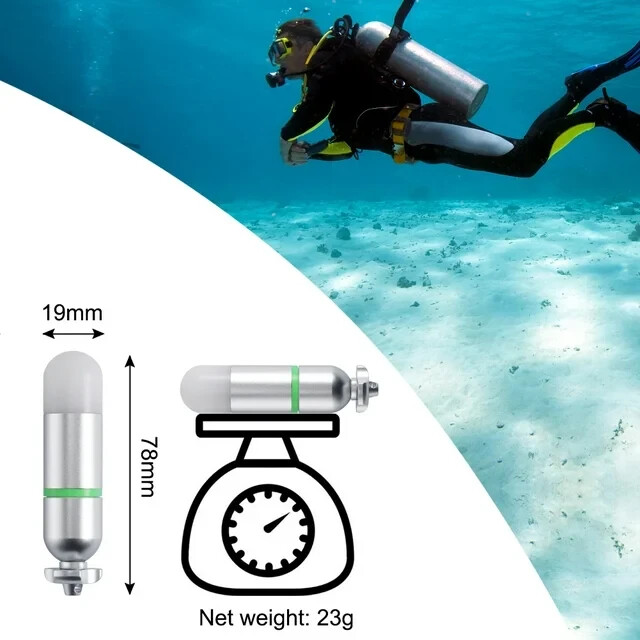 APLOS S1 2000 Lumen 4 Lighting Modes Dive Light with Power Indicator Set