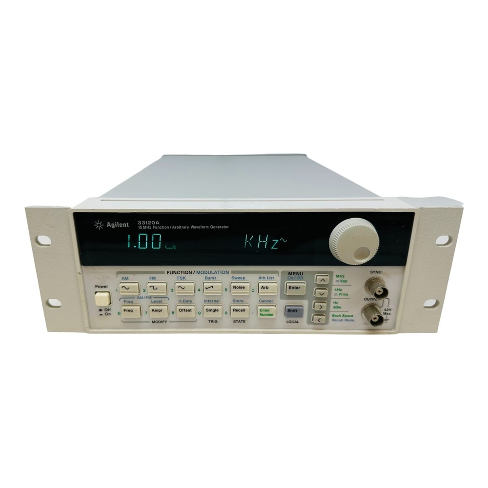AGILENT 33120A 15MHz FUNCTION/ARBITRARY WAVEFORM GENERATOR PASSES SELF-TEST RM