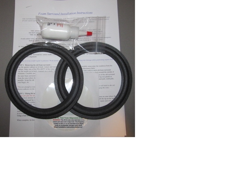 Infinity RS2, RS2000, RS2001,RS5, RS9  6"/ 6.5" Foam Surround Speaker Repair Kit