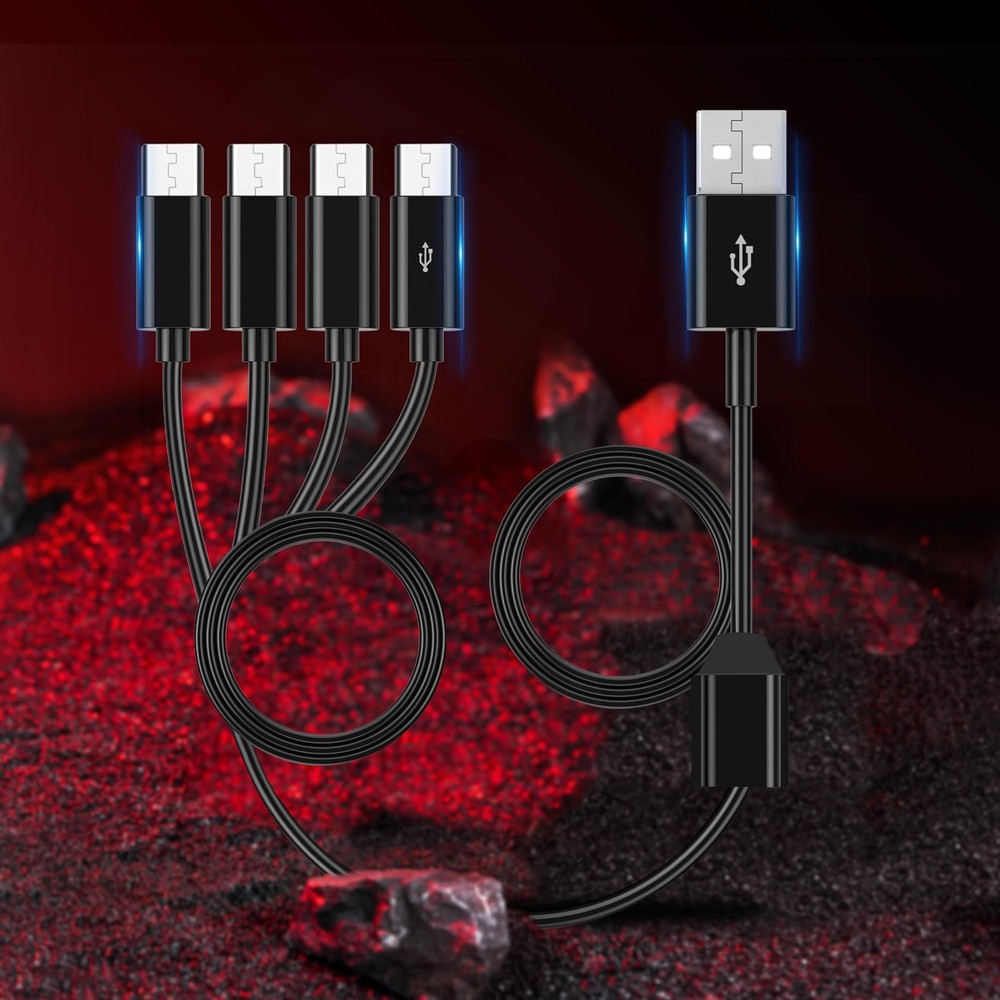 UCEC USB to Micro Splitter, 4 in 1 Charging Cable for Multiple...