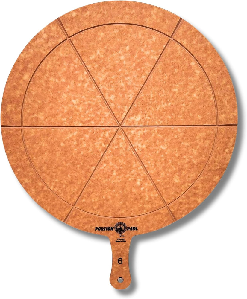 Single-Side Equal Slice Guide - 19” Diameter Padl for 16” Pizza, 6-Slice Portion