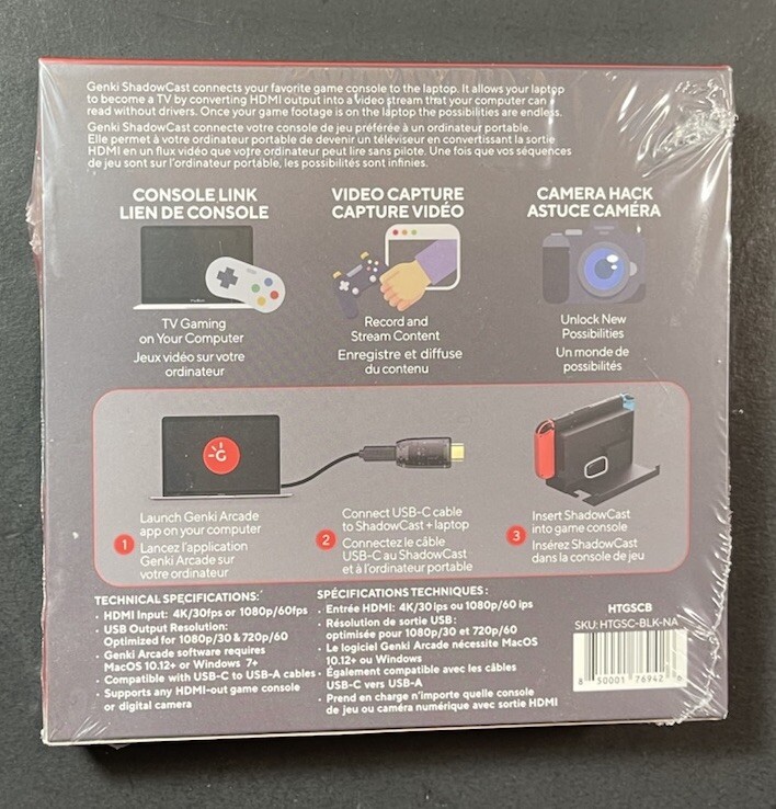 Genki ShadowCast Console Laptop Link NEW