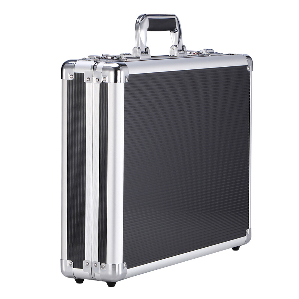 17 inch Aluminum Storage Box with Combination Lock Briefcase Security Case