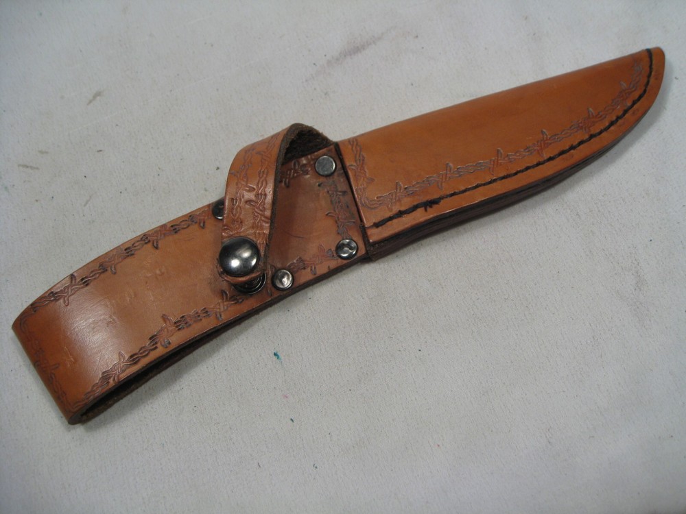 Custom Handmade Antler Handle Fixed Blade Knife w/ Sheath. #17