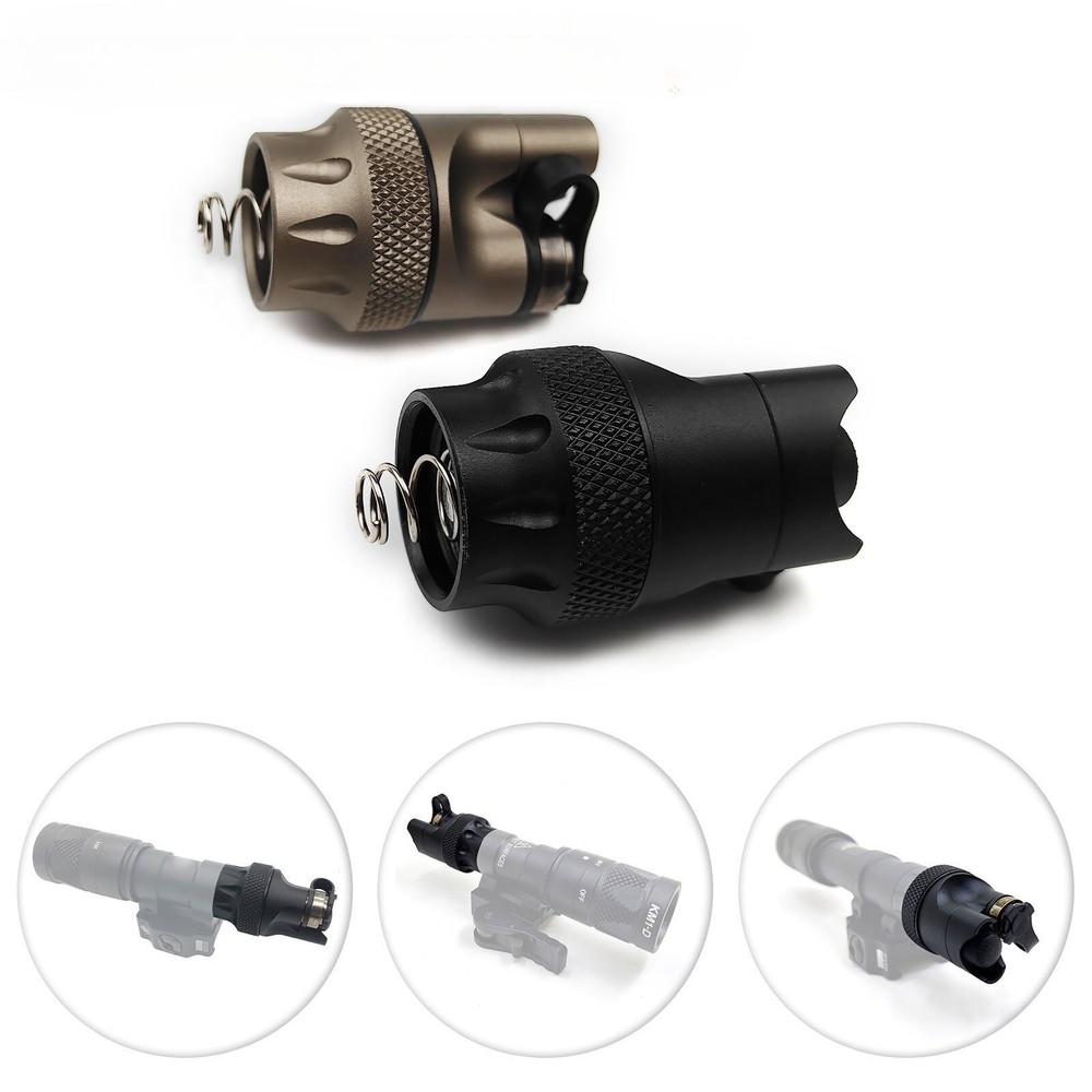 Tactical Dual Function Flashlight Switch For M300 M600 Tail Cap Cover
