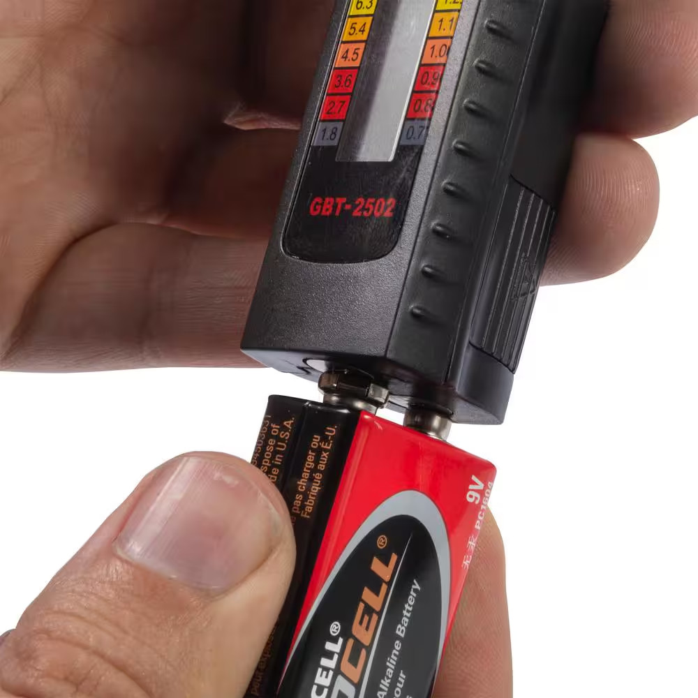 Digital Battery Tester for AA, AAA, C, D, N, 9-Volt, 1.5-Volt Button Cells