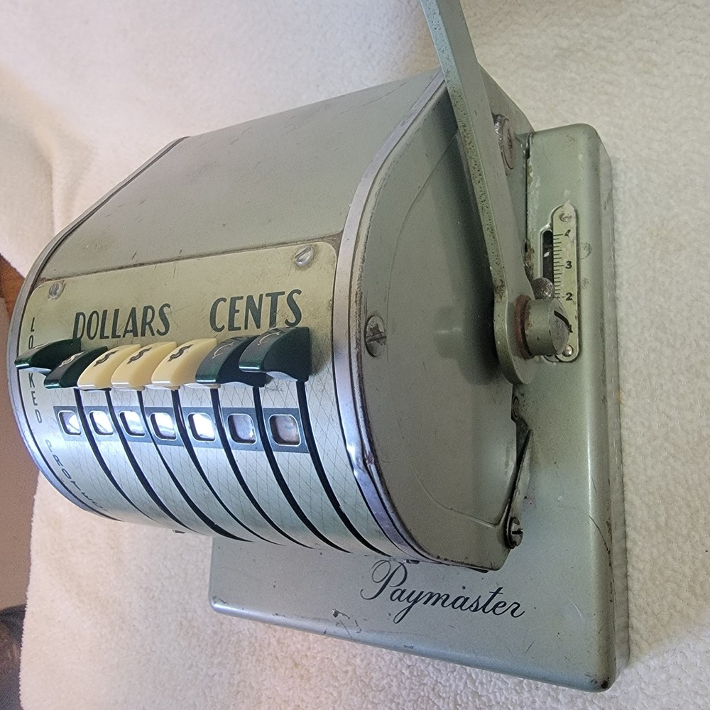 Paymaster Check Writer Series X-550 7 Column Dollars & Cents