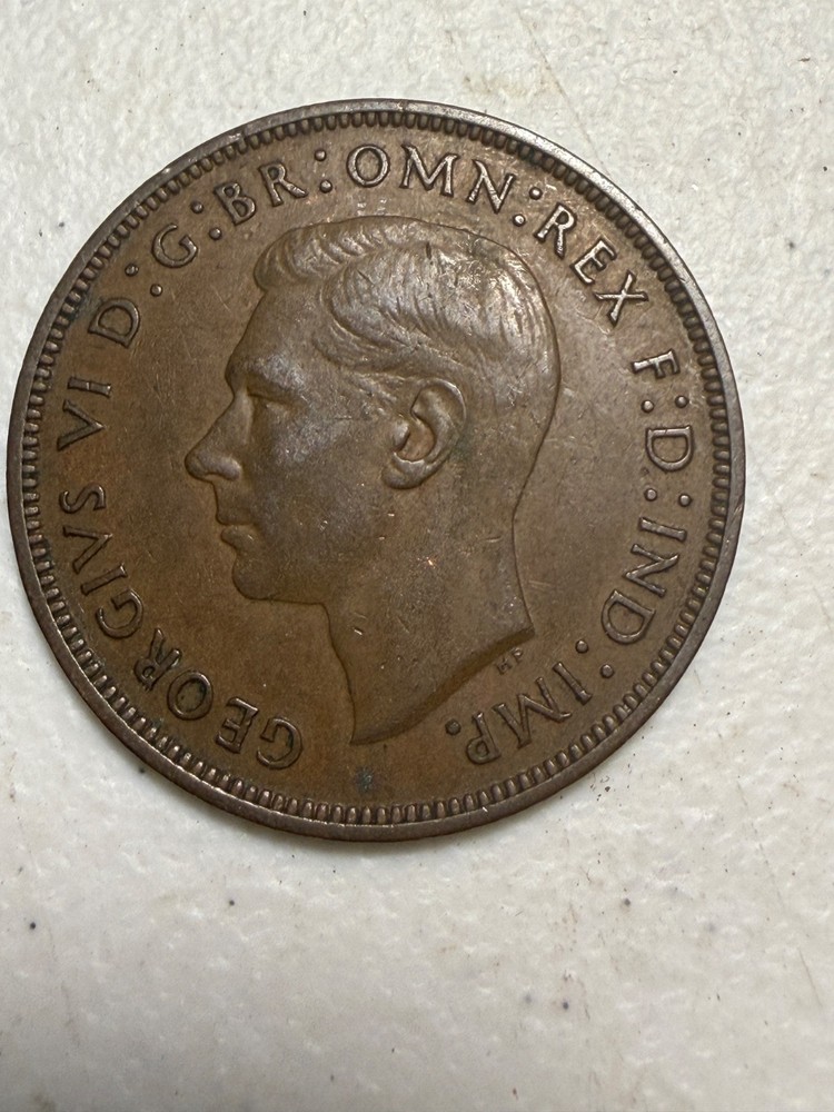 1939 British one penny coin