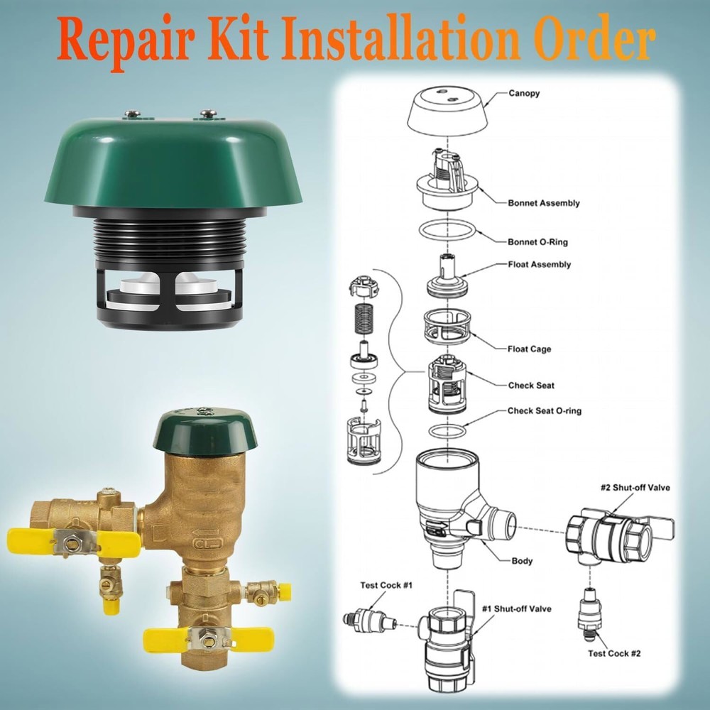 1" Float and Bonnet Complete Repair Kit 4A00507 for Apollo Backflow Preventer
