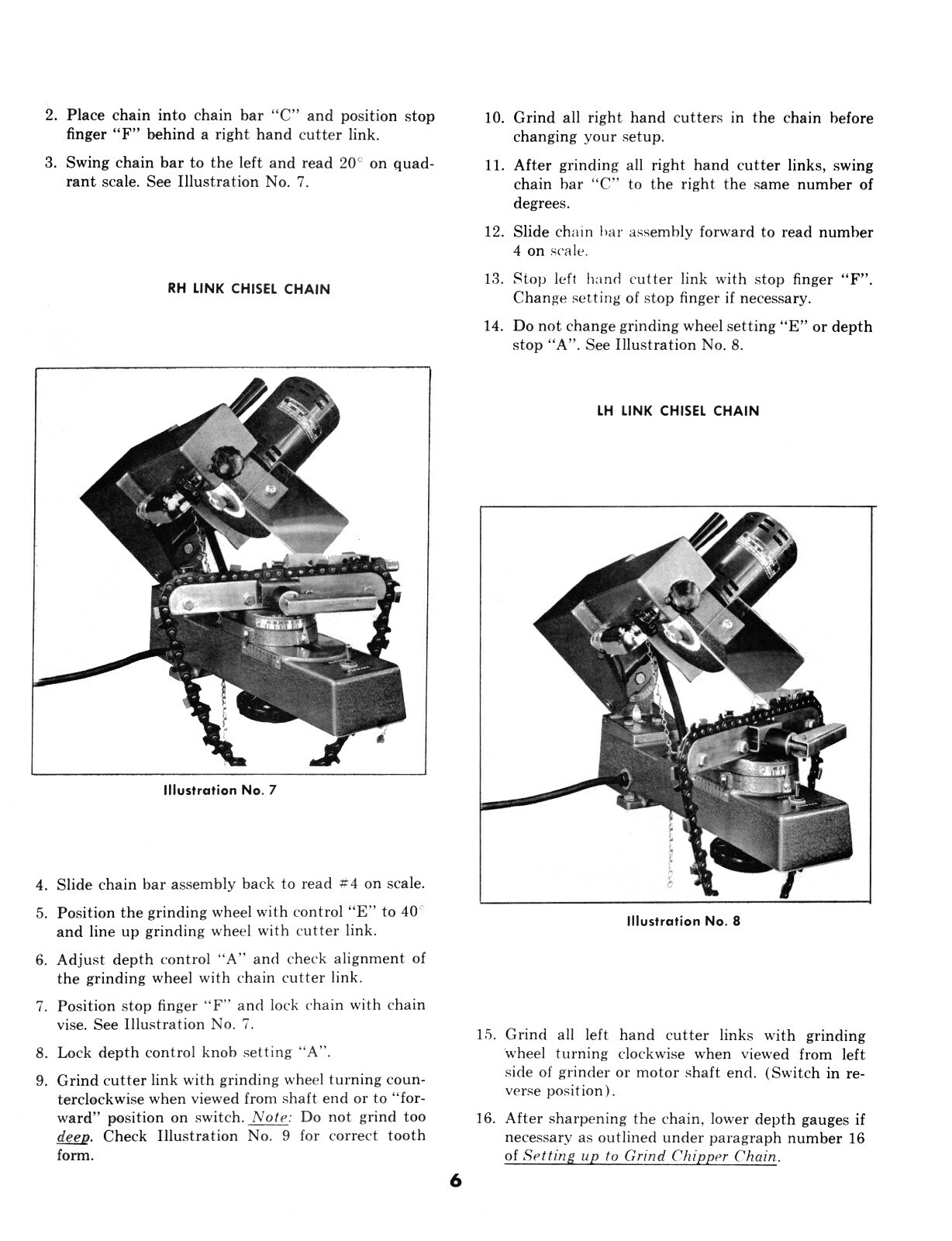 Foley Belsaw Model 394 Saw Chain Grinder Operator & Parts Manual #1581