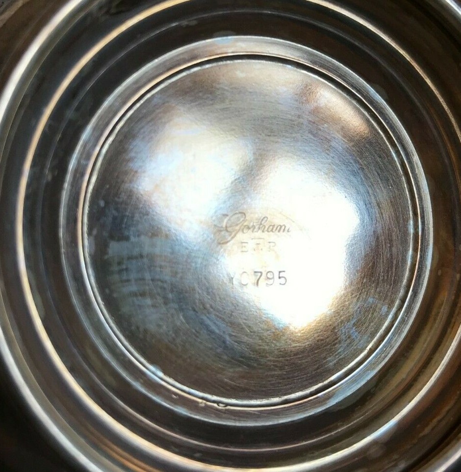 Vintage Gorham Silver YC795 Personalized Bowl MVP 1970 Christie Peck 4.5"