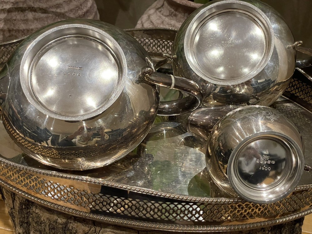 Antique Victorian Silver-Plated Tea Set