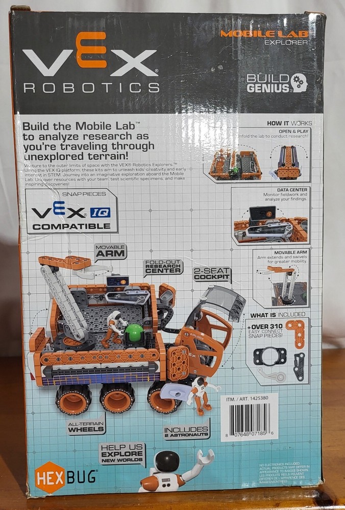 NEW! ~Hexbug Vex Robotics Mobile Lab Explorer Set With Astronauts