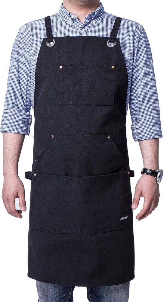 Heavy Duty Canvas Work Apron, Tool Poets, Ba Straps Adjustable