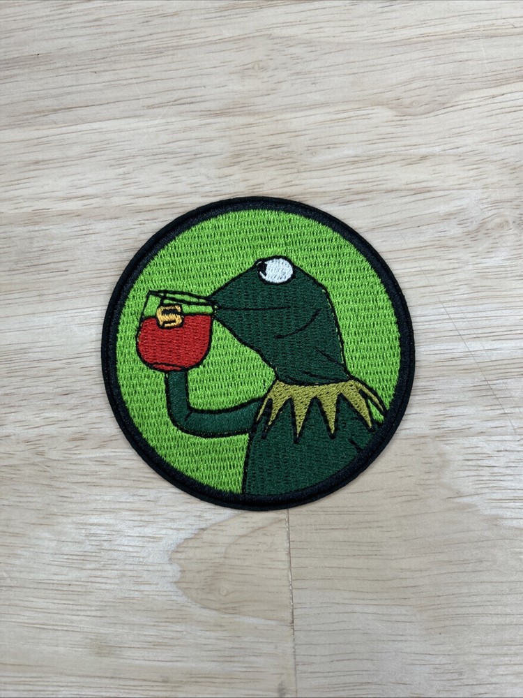 Kermit Embroidered Iron On Patch