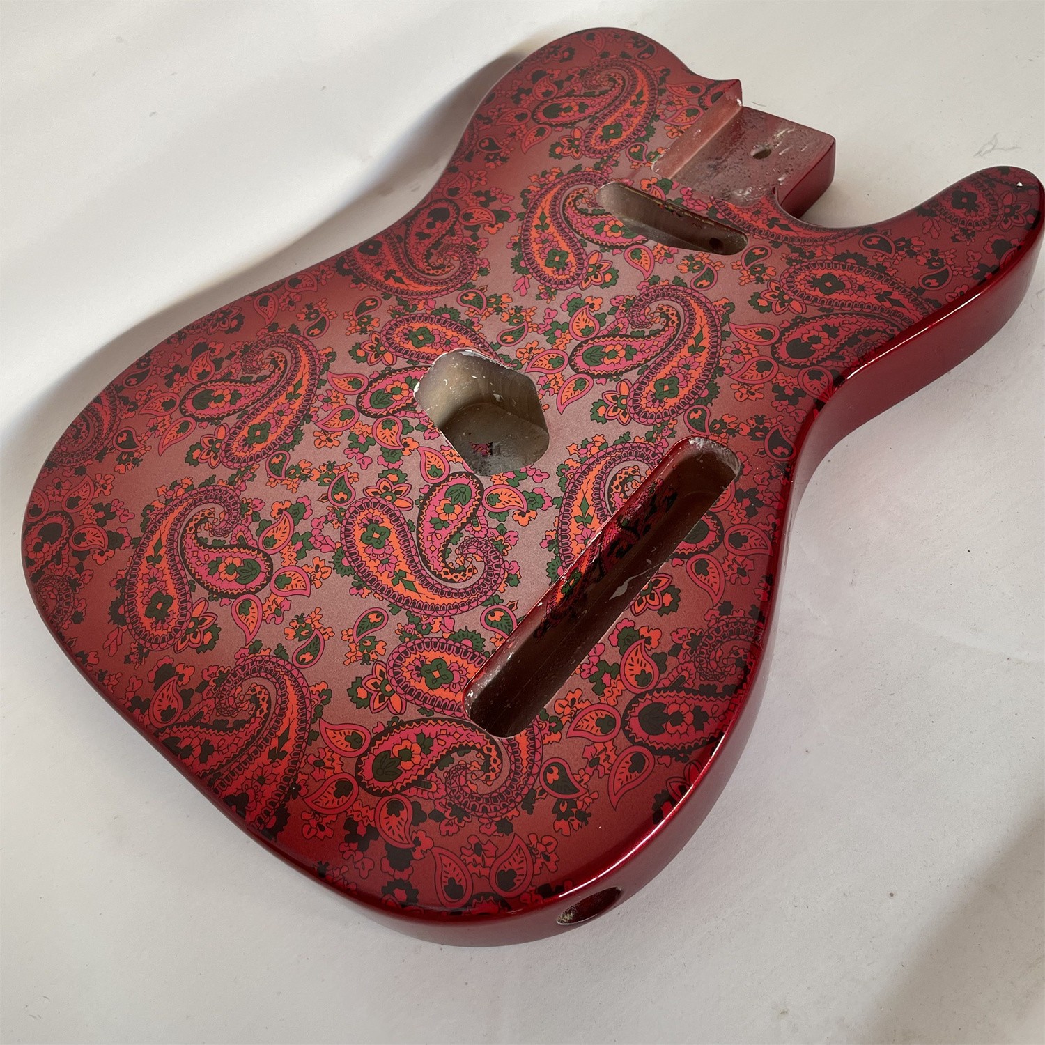 Red Paisley TL Electric Guitar Body Basswood Body SS Pickups Groove Fast Ship