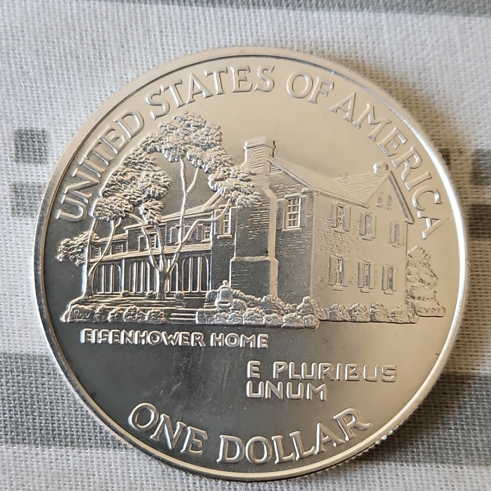 1990 Eisenhower Centennial Proof Silver Dollar West Point Commemorative