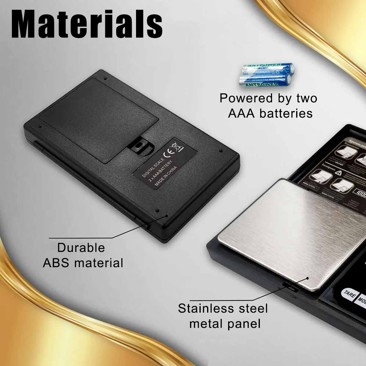 Digital Scale 1000g x 0.1g Jewelry Gold Silver Coin Gram Pocket Size Grain