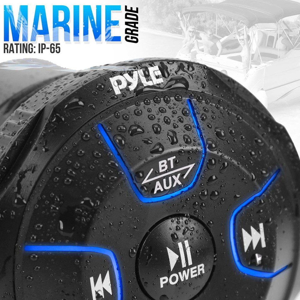 Pyle PLMRBT19 Waterproof Amplified Bluetooth Audio Receiver Remote Controller