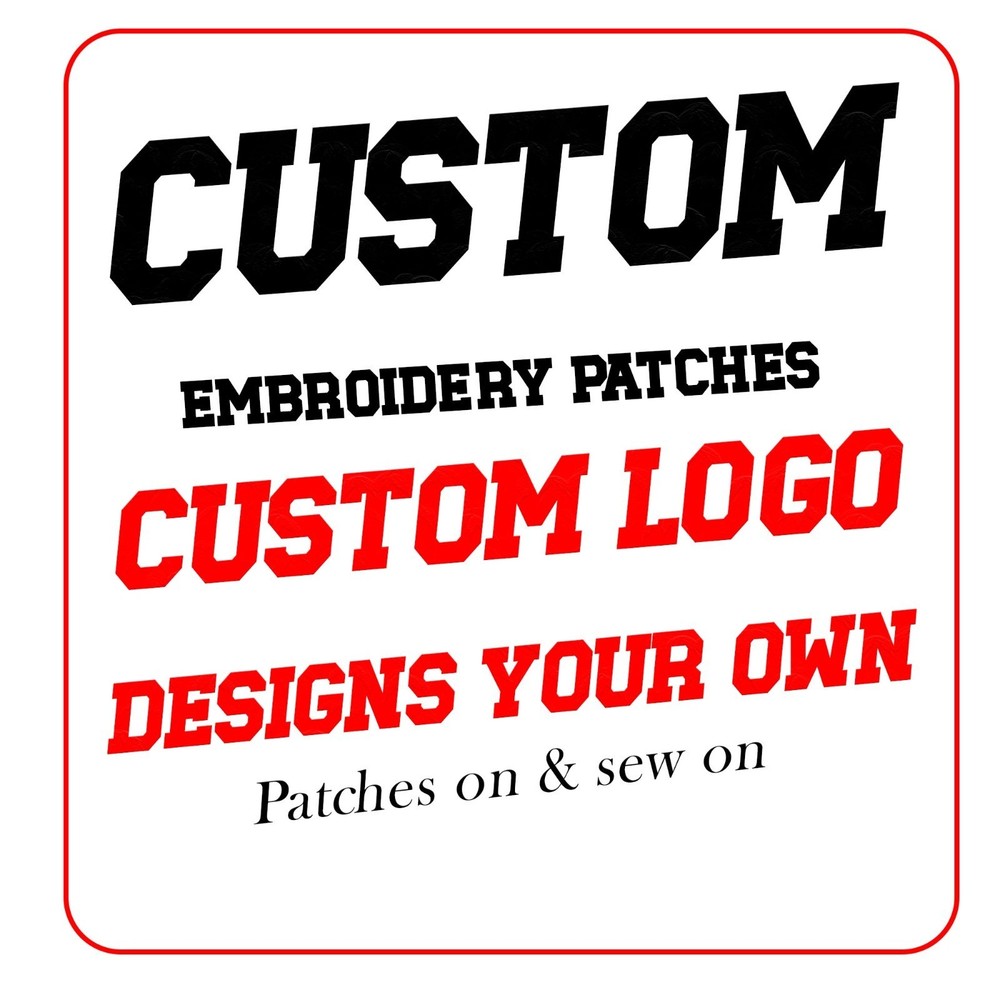 Custom Logo Personalized Tag Embroidered Patch – Iron-On or Sew-On