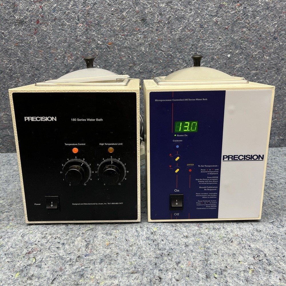 (2) Precision Scientific Model 280 & 180 Microprocessor Heated Water Bath 0.7gl