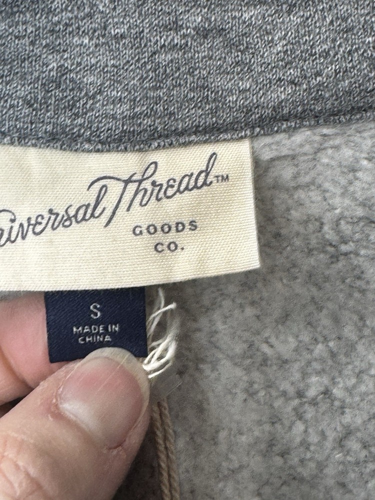 Universal Thread Gray Long Sleeve Jersey Button Pockets Blazer Size Small