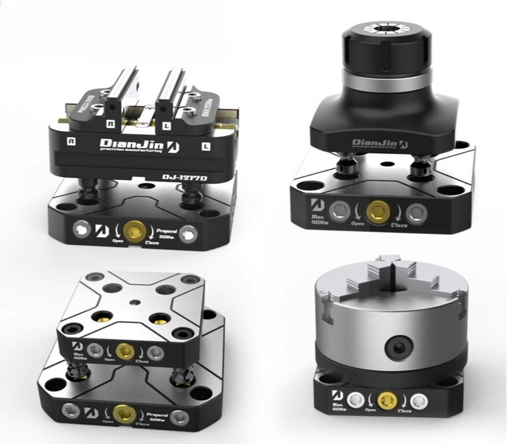Four / five-axis Clamp Self-centering Vise Quick Change L Bridge Plate