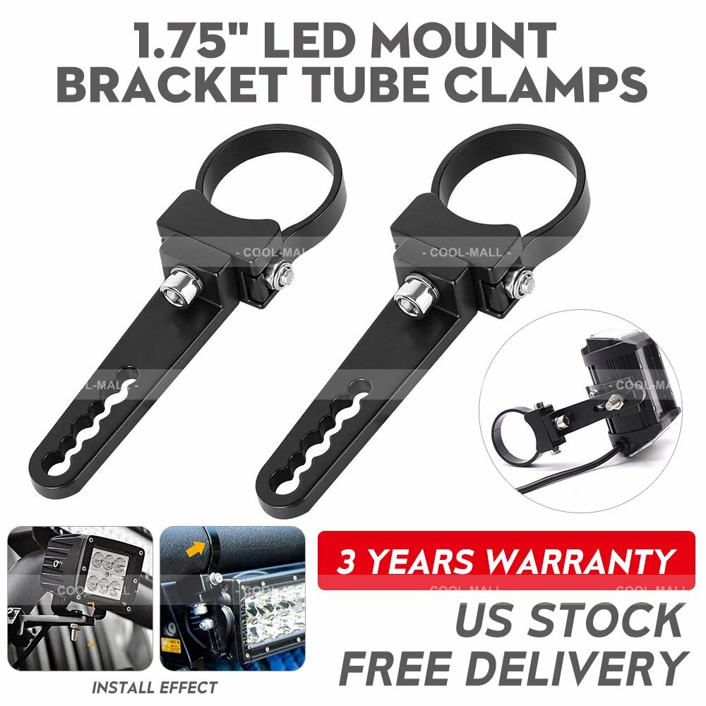 1.5/1.75"/2" Roll Tube Mount Clamp LED UTV For Polaris RZR ACE Light Bar Bracket