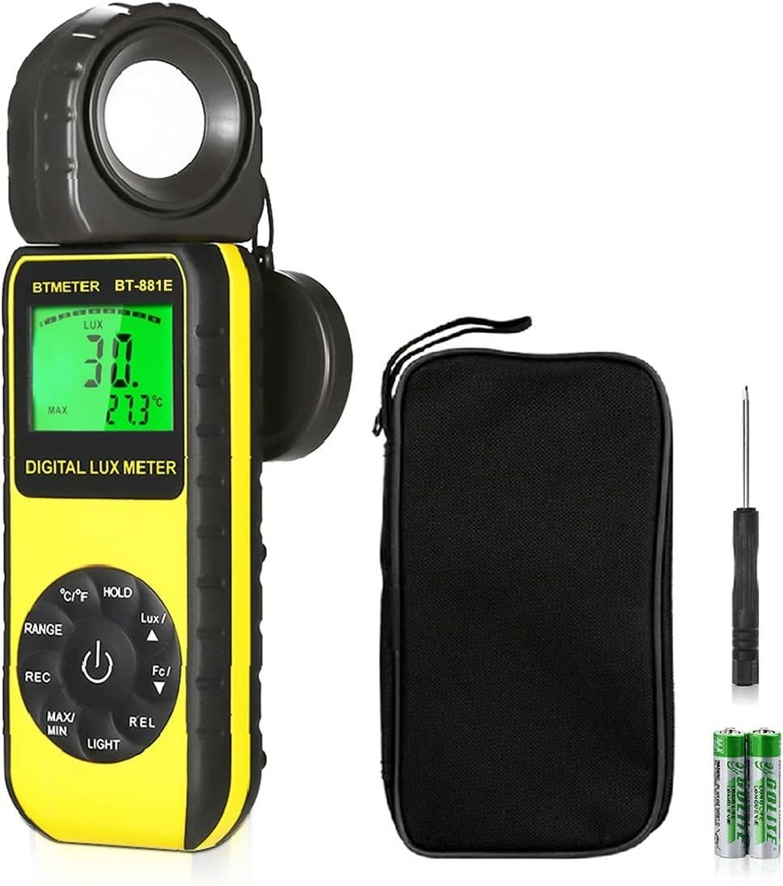 Wide Range Lux Meter with Rotatable Sensor - Perfect for Indoor Plants & More