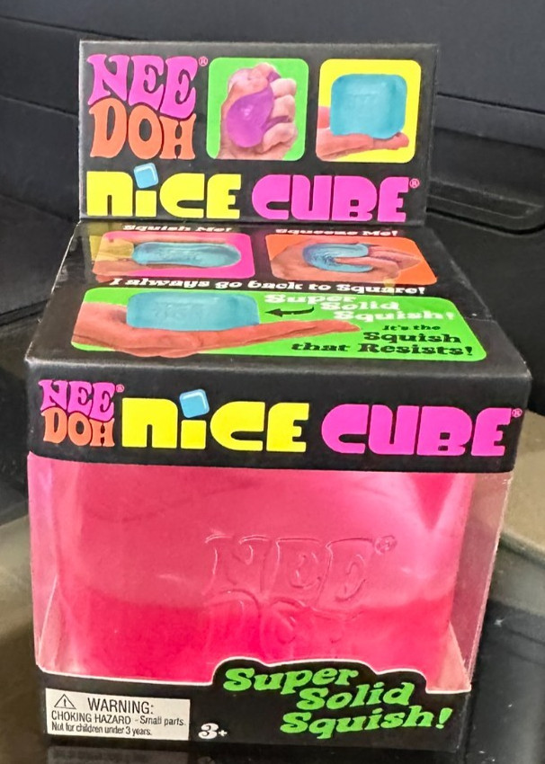 TikTok NeeDoh~ Nice Cube~PINK ~Super Solid Squeeze-SHIPS FAST