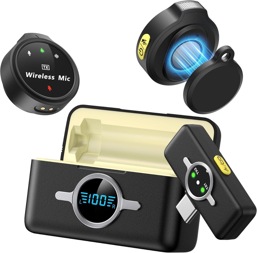 2.4GHz Noise-Canceling Wireless Mic for iPhone & Android - Instant Setup & Use