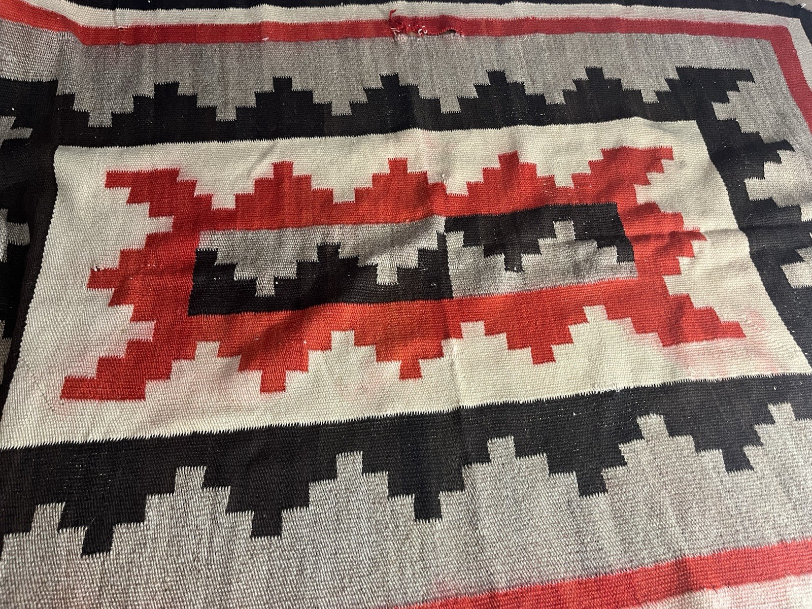 Antique Estate Navajo Ganado Weaving Approximately 72” X 49” Just $399!